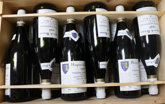 Twelve Volnay Santenots 1er Cru Hospices de Beaunne 1996 Jehan de Massol